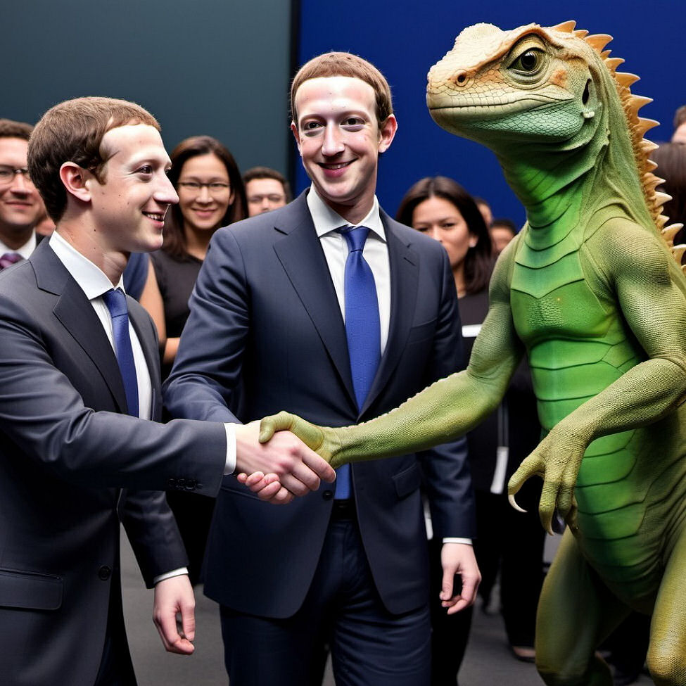 Mark Zuckerberg and Mutant Lizard People