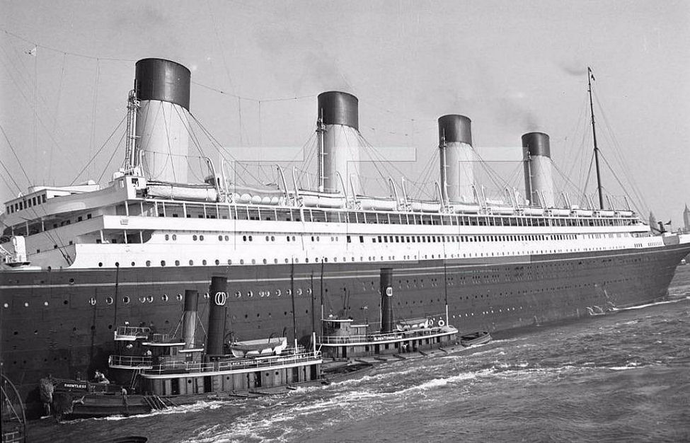 RMS Titanic rebranded as the RMS Olympic after retrofitting windows on B deck