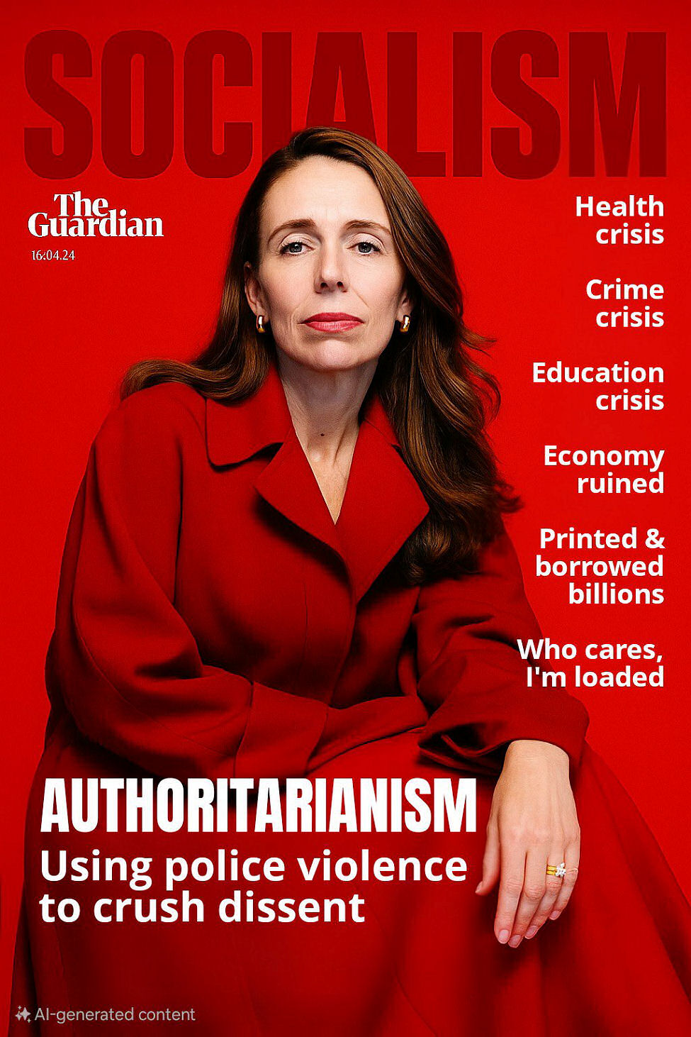 Jacinda Ardern and Socialism - paid well to destroy society