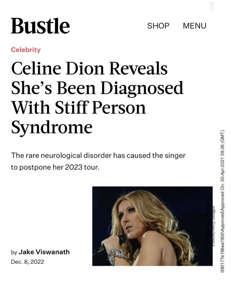 Celine Dion enjoying the benefits of Adrenochrome withdrawel and Covid mRNA Vaccinations