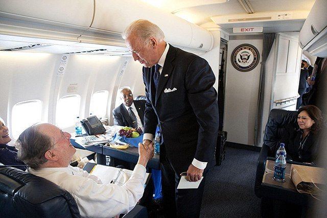 Joe Biden and Rockefeller on the presidential plane. And you asked who's running it all.