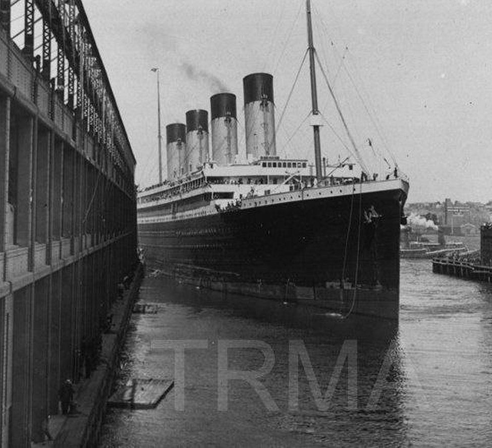 RMS Titanic - note the 15 portholes on the upper starboard bow